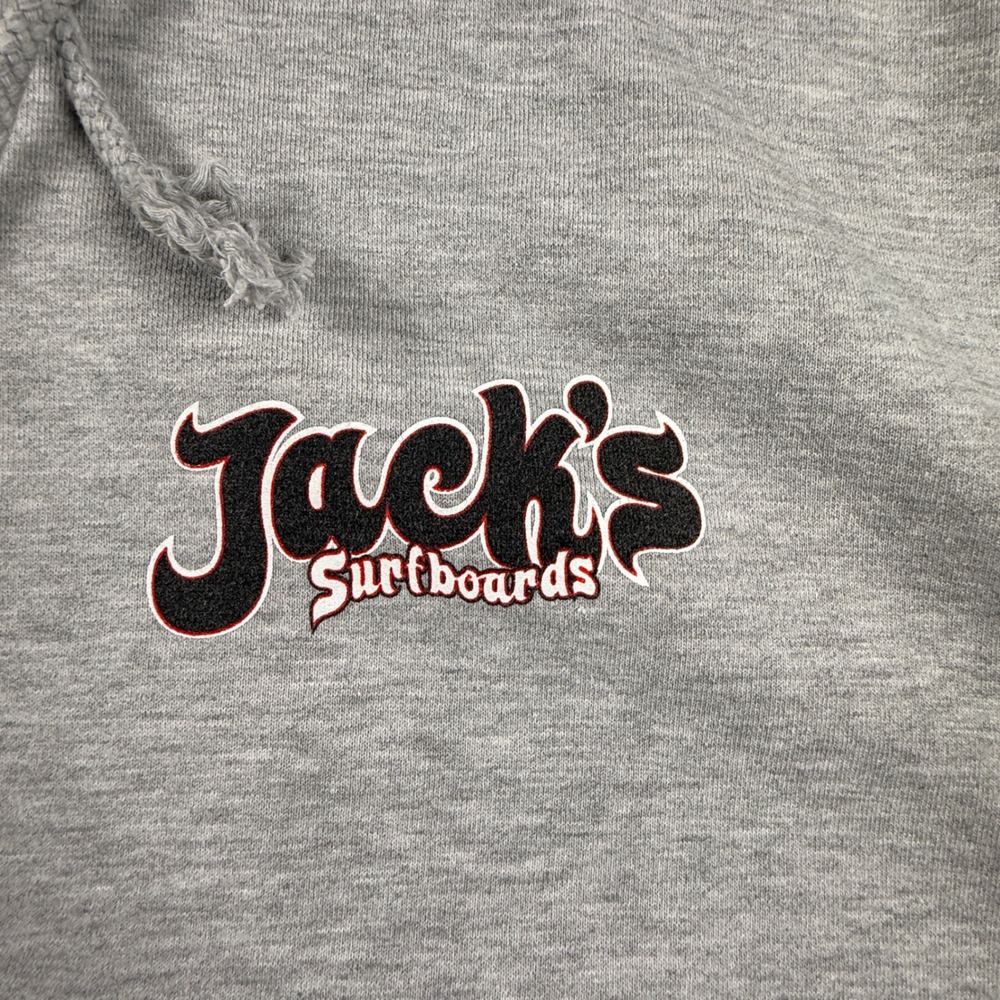 Jacks Surfboards Mens XL Gray Graphic Pullover Hoodie Surf Skate Heather Gray - Picture 4 of 8